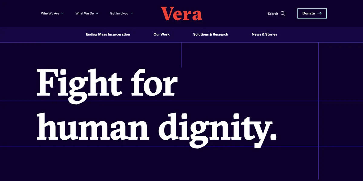 Vera Institute of Justice homepage — Craft CMS redesign with Neo components